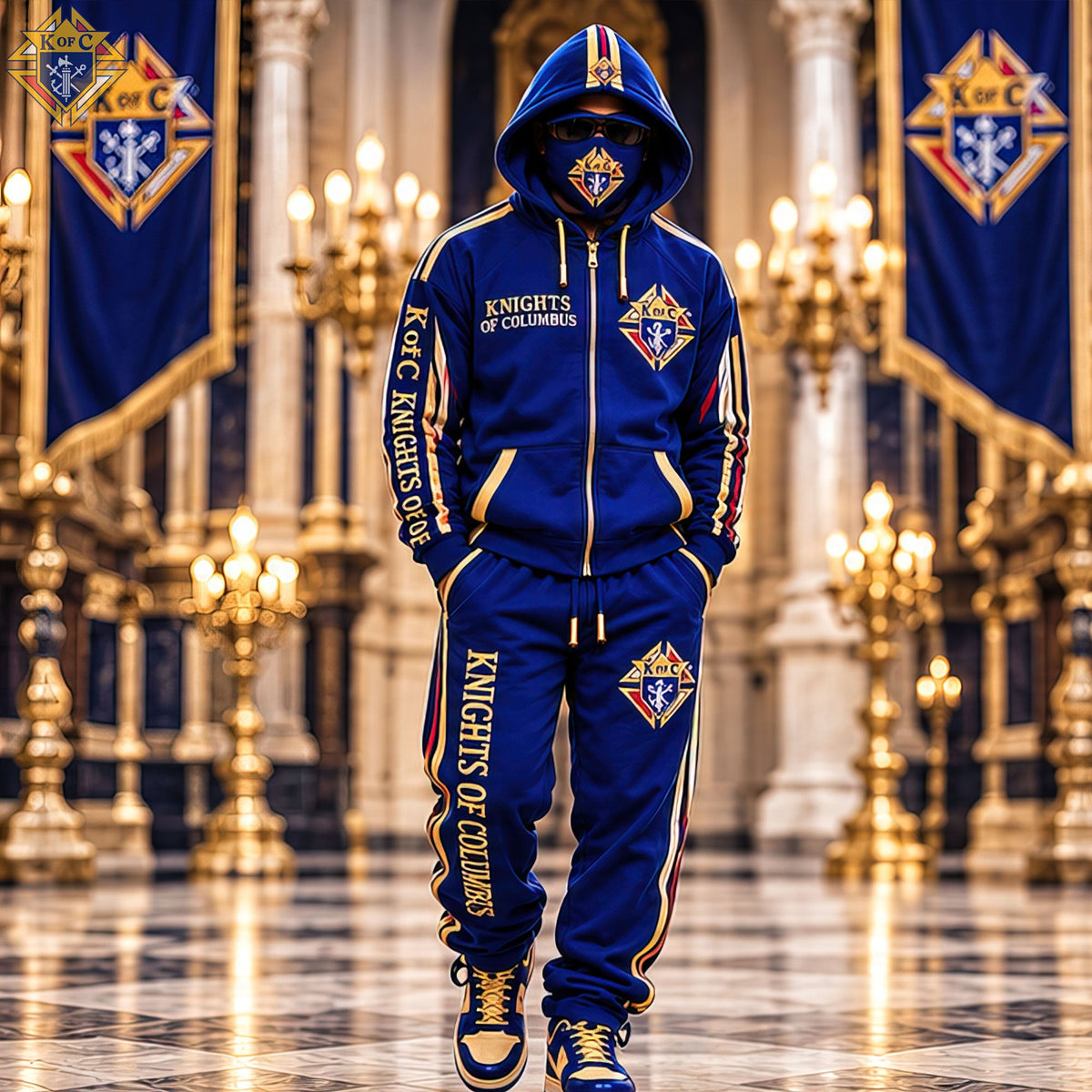 Premium Masked Hoodie Tracksuit Set HANNN TND KOC 2310268
