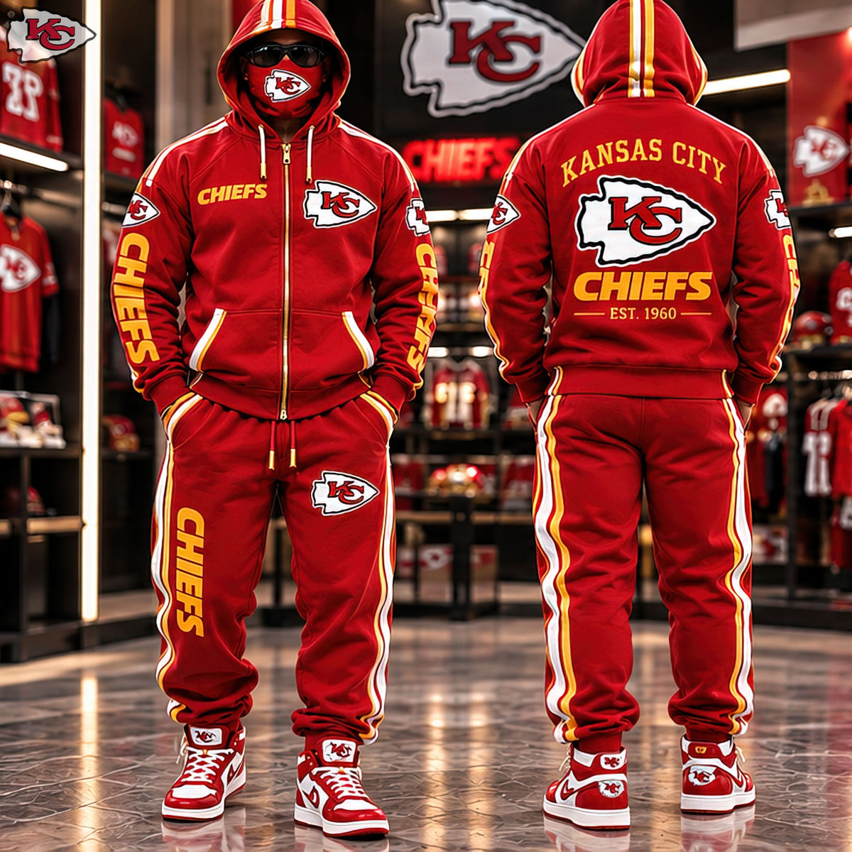 Premium Masked Hoodie Tracksuit Set HANNN TND KACI 2310269