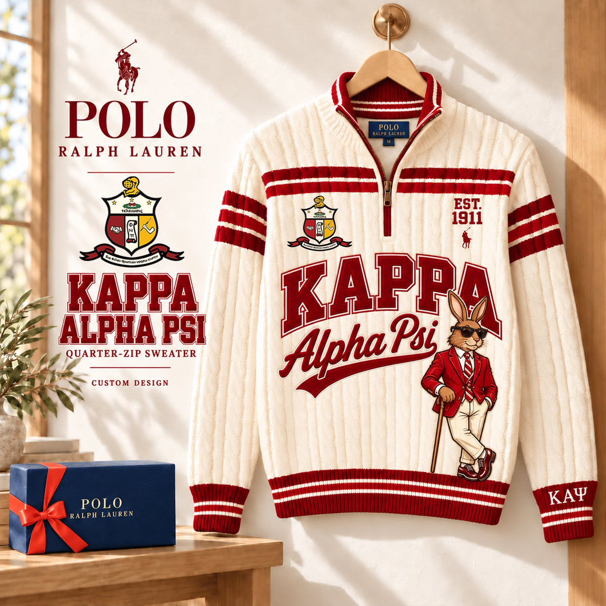 Premium Cable-Knit Quarter-Zip Sweater TULT NTH KAP 3010265