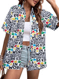 Autism Awareness Shirt Be Kind Women T-Shirt Funny Kindness Blessed Inspirational Graphic Tee Short Sleeve Button Up Top