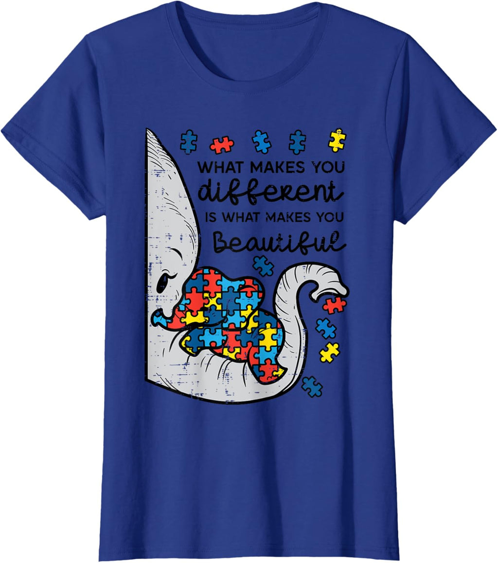 What Makes You Different Beautiful Elephant Autism Awareness