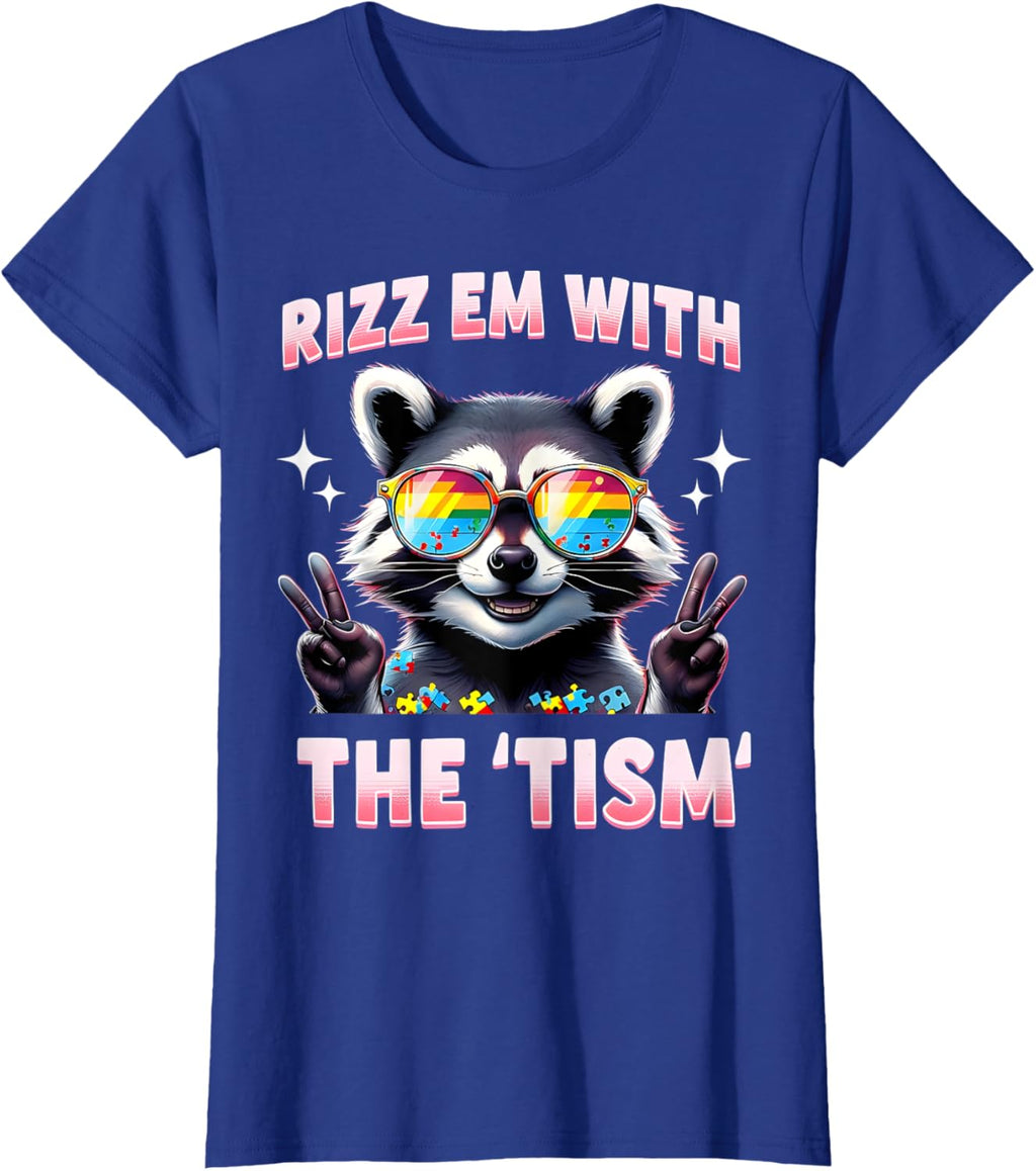 Autism Funny Rizz Em With The Tism Meme Autistic Racoon