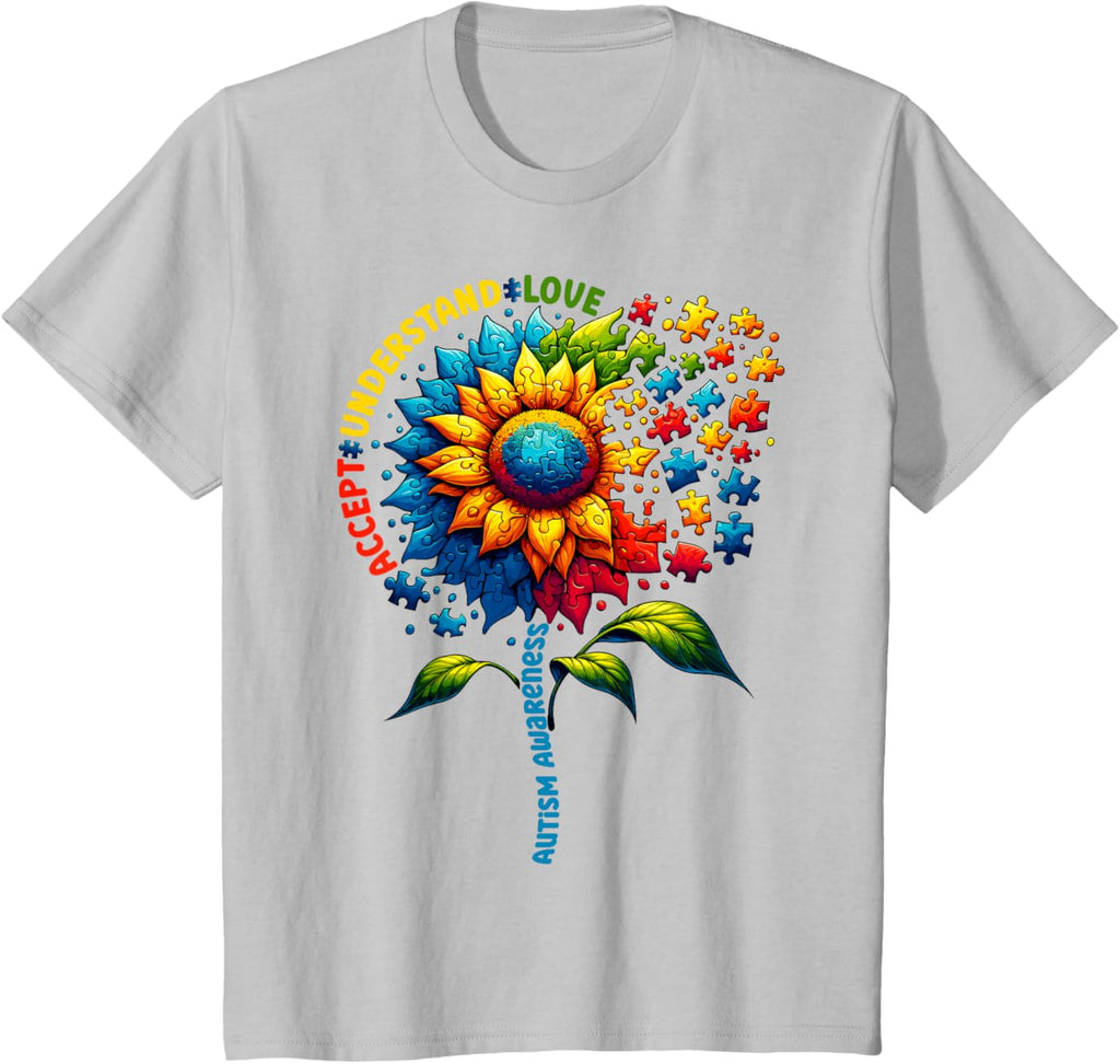 Autism Awareness Sunflower Men Women kids Autism Sunflower