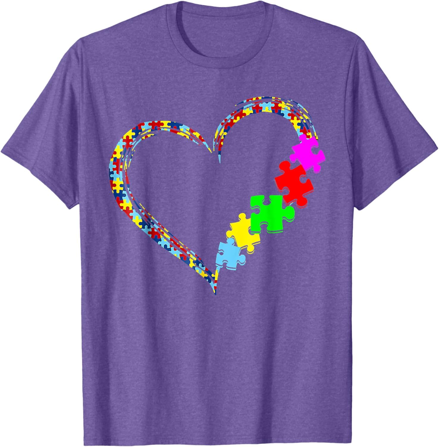 Autism Awareness Love Heart Puzzle Piece Gift Men Women