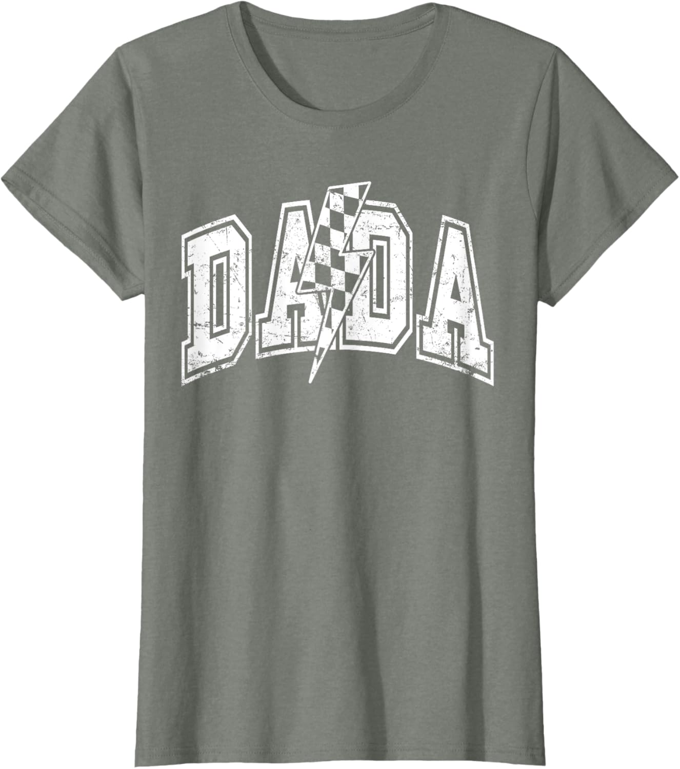 Dada Lightning Bolt Checkered Varsity Dad Men Father's Day