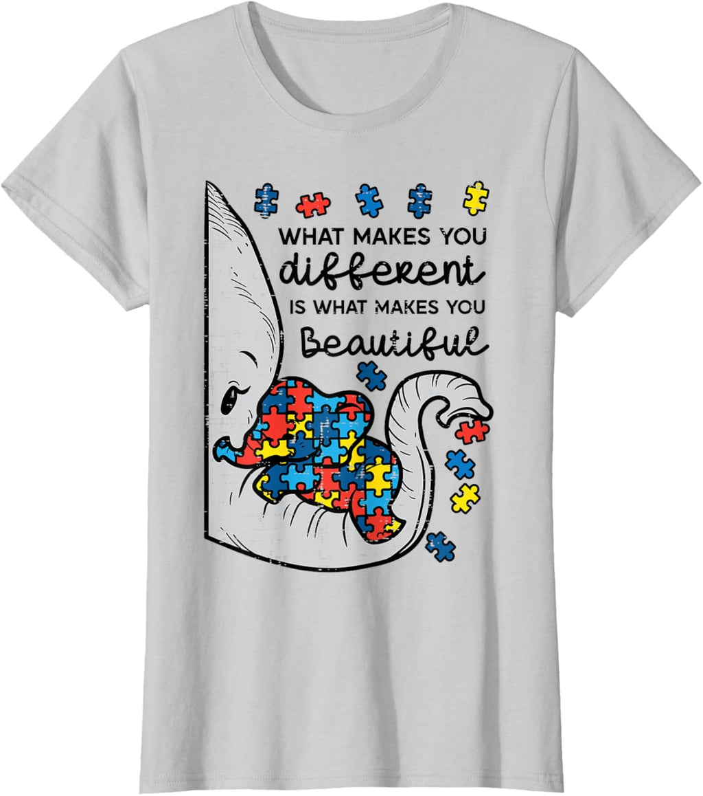 What Makes You Different Beautiful Elephant Autism Awareness