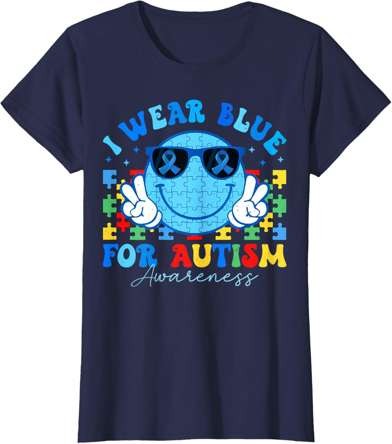 I Wear Blue For Autism Awareness Month Teacher Kids Boys