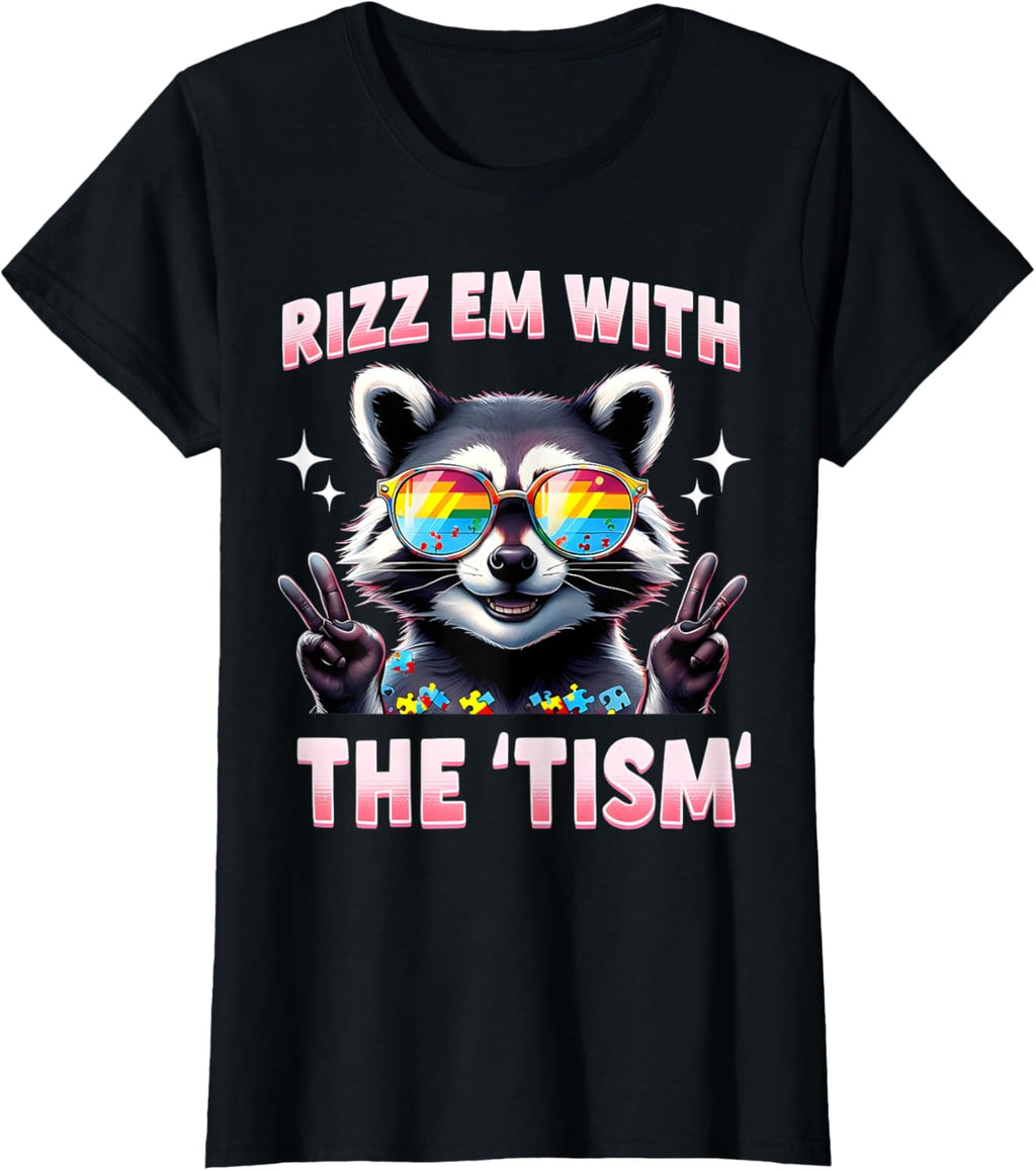 Autism Funny Rizz Em With The Tism Meme Autistic Racoon