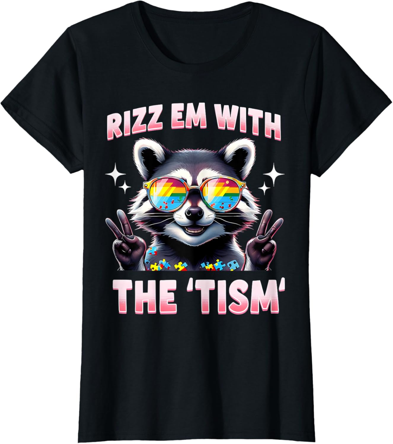 Autism Funny Rizz Em With The Tism Meme Autistic Racoon