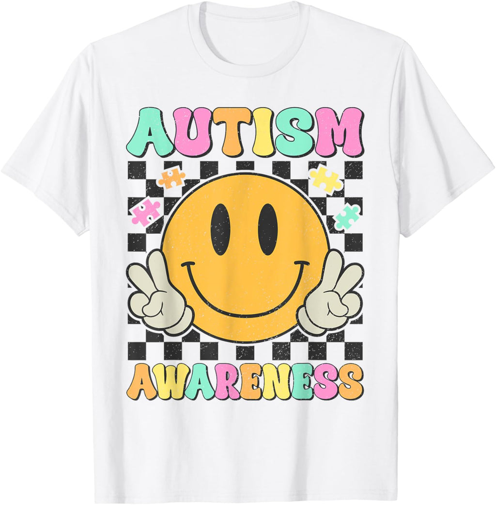 Autism Awareness Kids Men Women Smile Face Autistic Autism