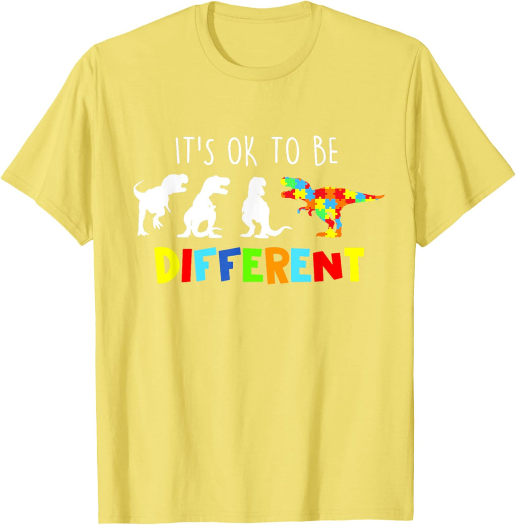 Autism Awareness Dinosaur Kid Boys Its Ok To Be Different