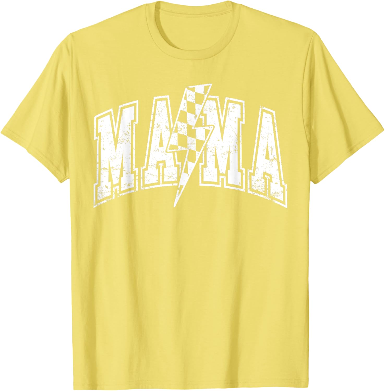 Mama Lightning Bolt Checkered Varsity Mom Women Mother's Day Mother Shirt