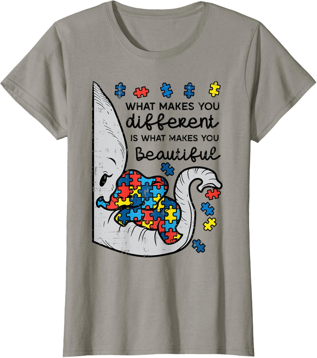 What Makes You Different Beautiful Elephant Autism Awareness