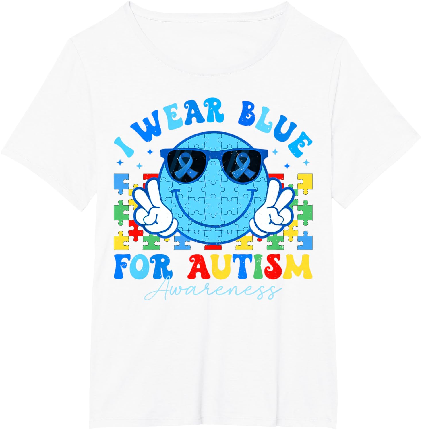I Wear Blue For Autism Awareness Month Teacher Kids Boys