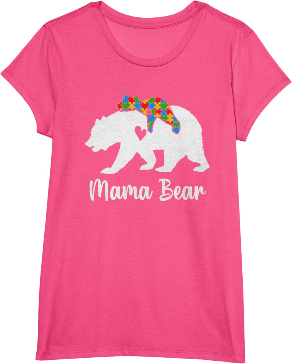 Mama Bear Love Support Autism Awareness Bear Family