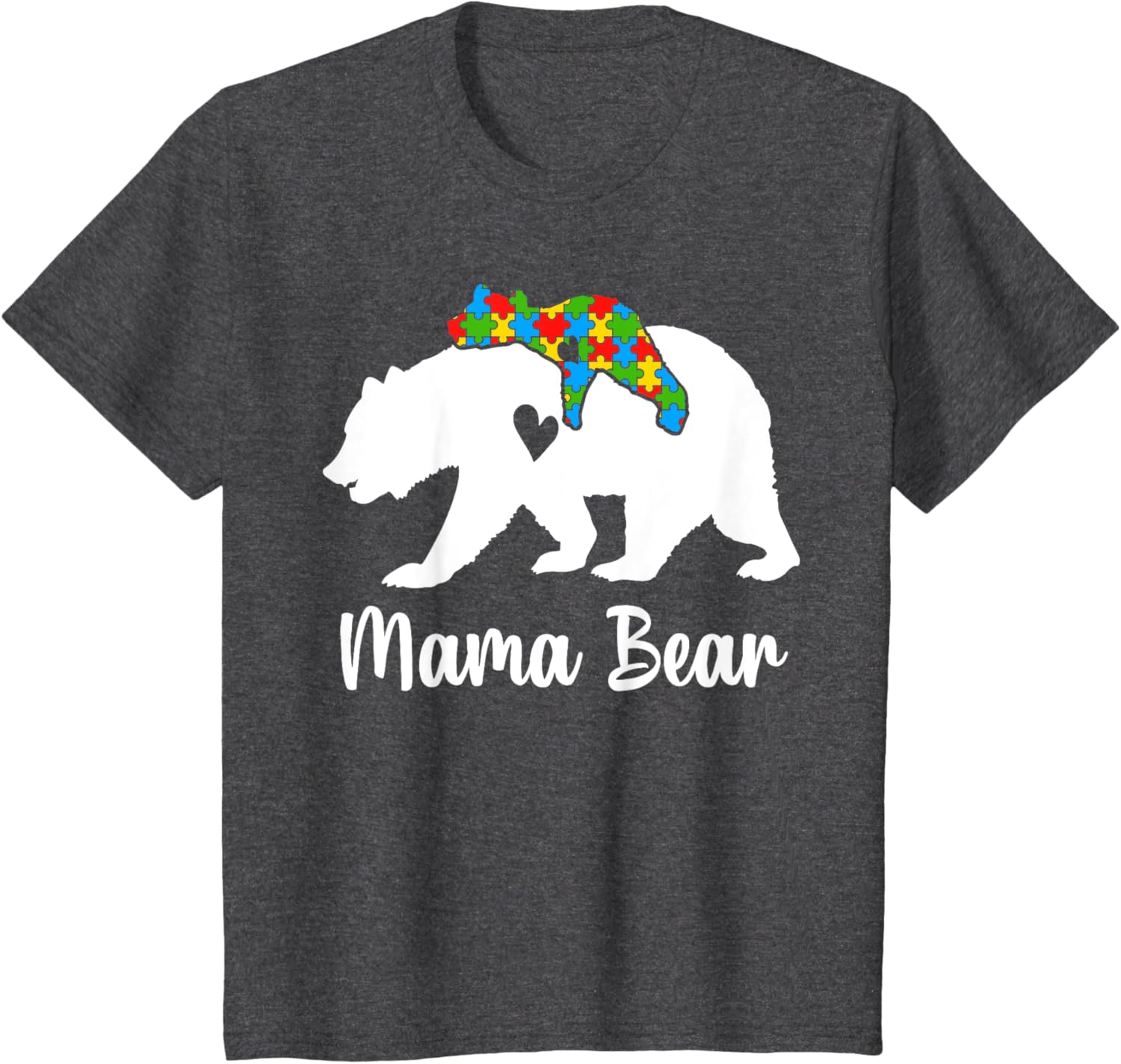 Mama Bear Love Support Autism Awareness Bear Family