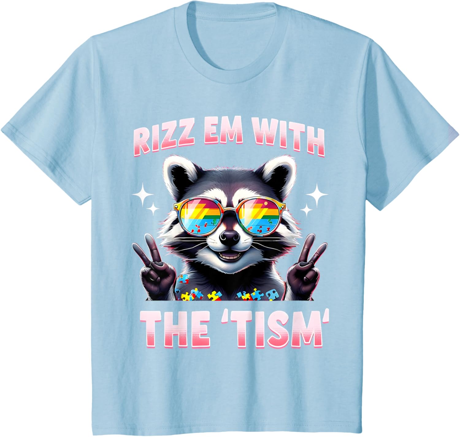 Autism Funny Rizz Em With The Tism Meme Autistic Racoon