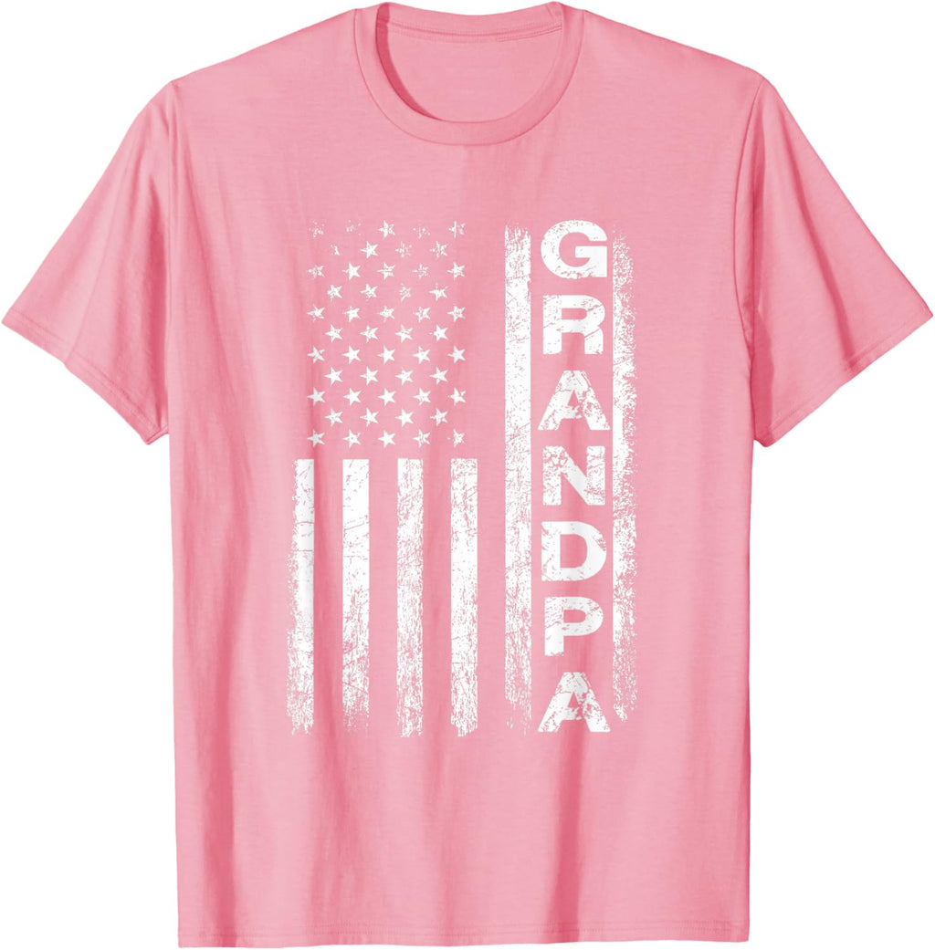 Grandpa Vintage American Flag Father's Day 4th of July Papa