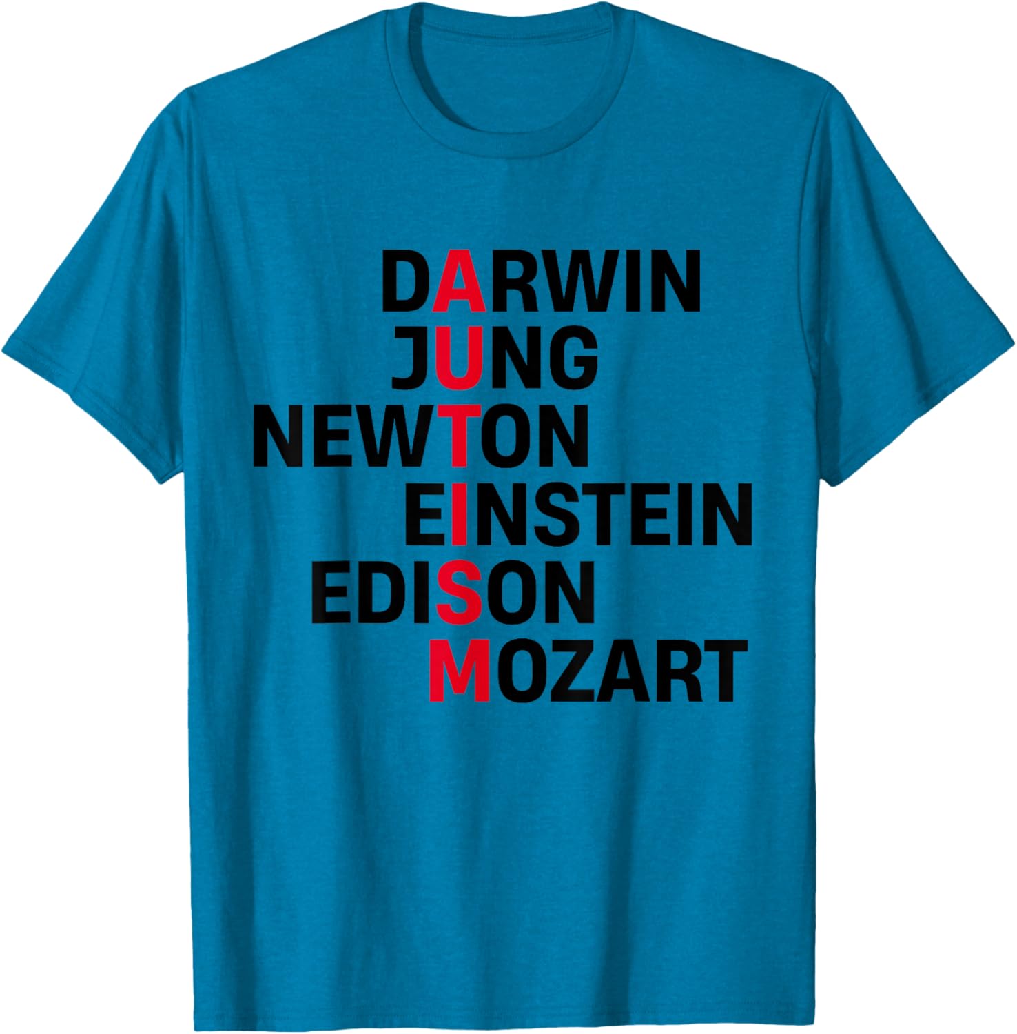 Darwin Jung Newton Einstein Edison Mozart Autism Awareness