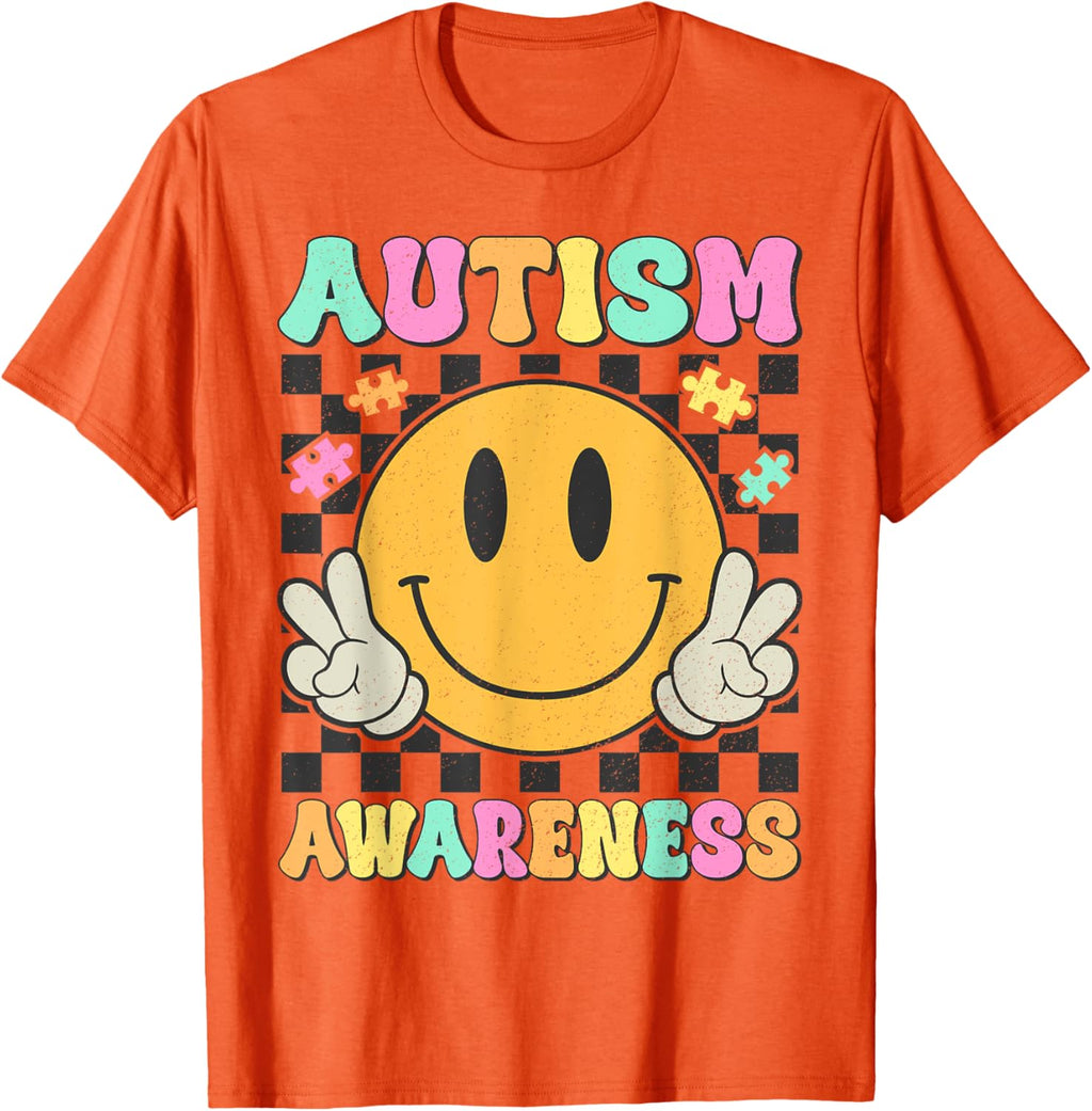 Autism Awareness Kids Men Women Smile Face Autistic Autism