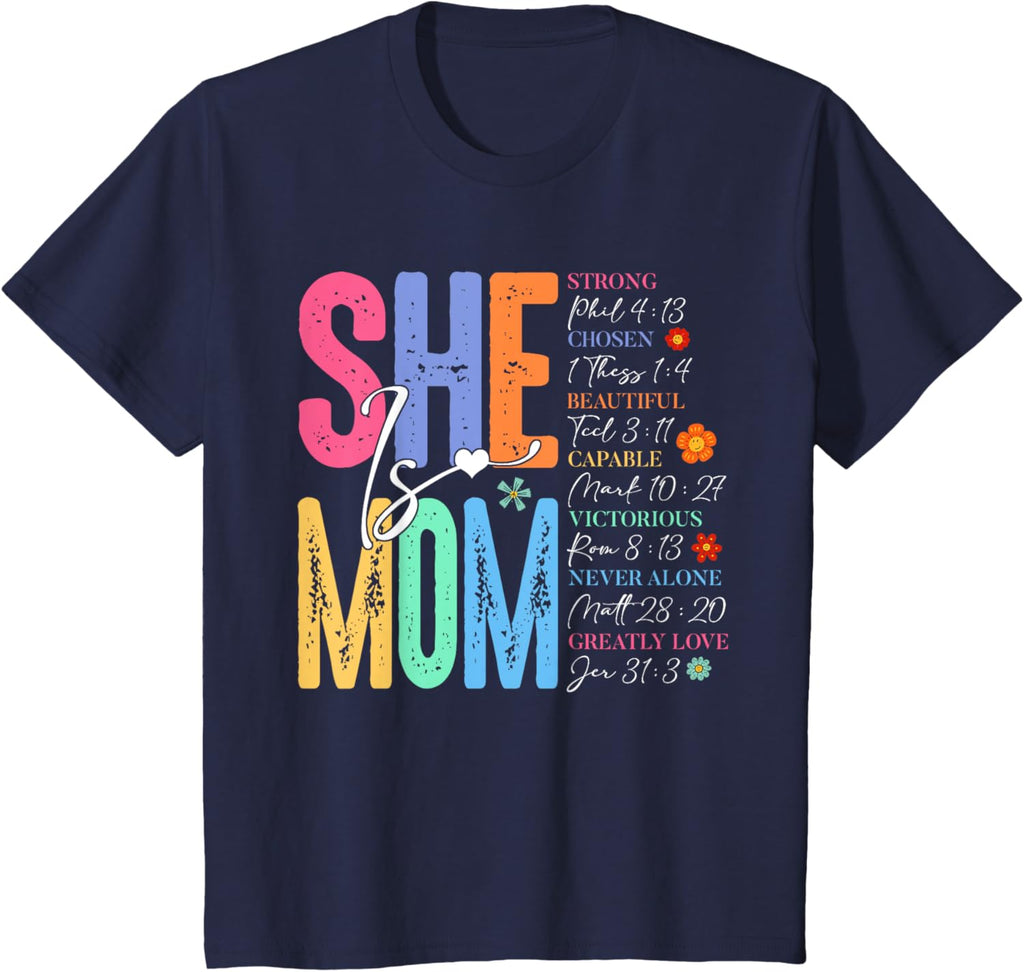 She Is Mom Christian Mother's Day Jesus Mama Religious Women