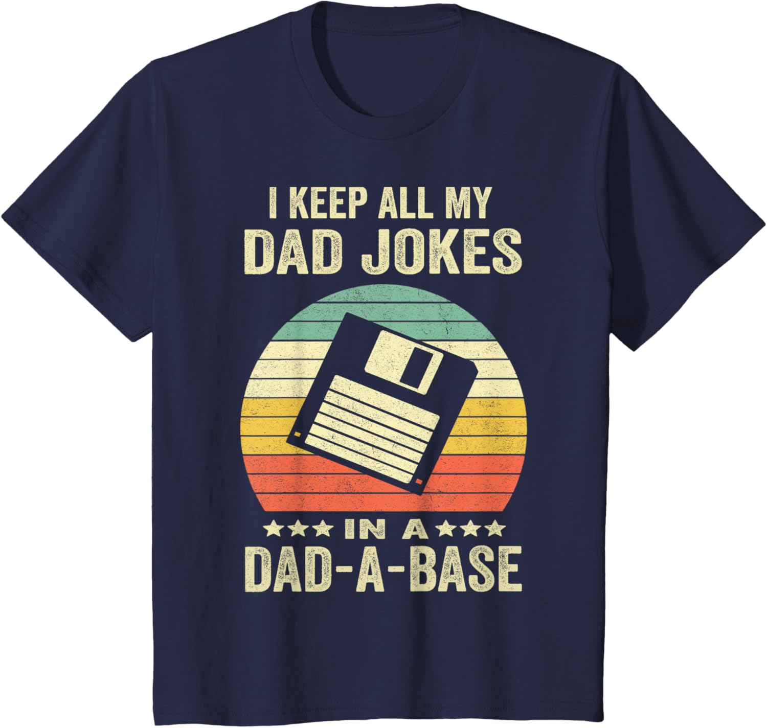 Mens Funny dad jokes in dad-a-base vintage for father's day