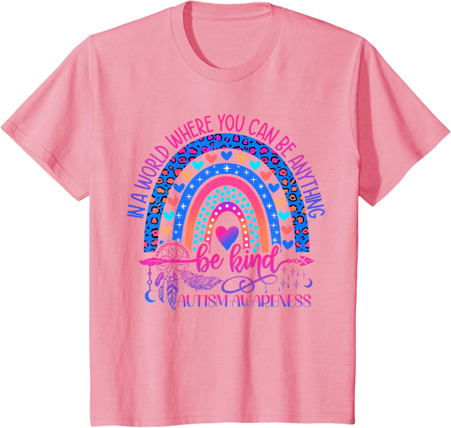 Autism Awareness Be Kind Leopard Rainbow Choose Kindness
