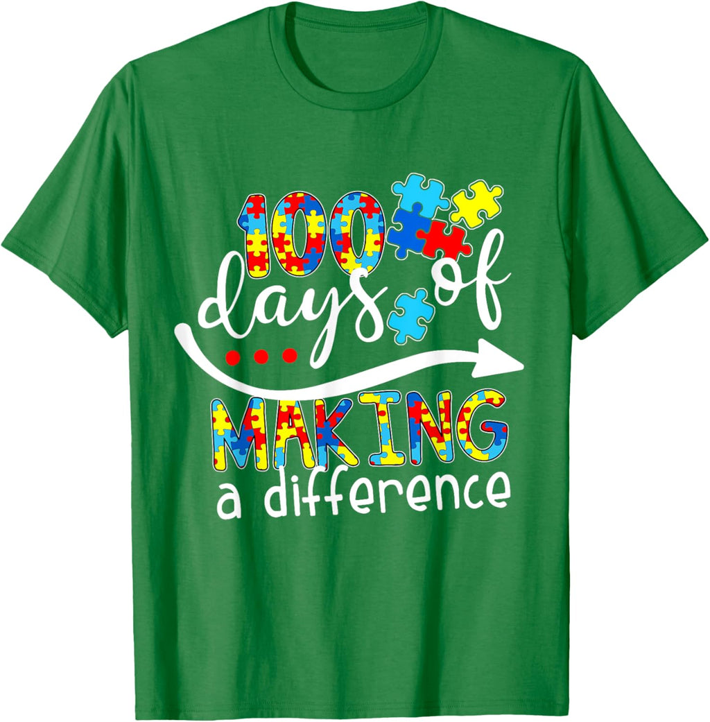 Autism 100 Days 100th day of school teacher autism awareness
