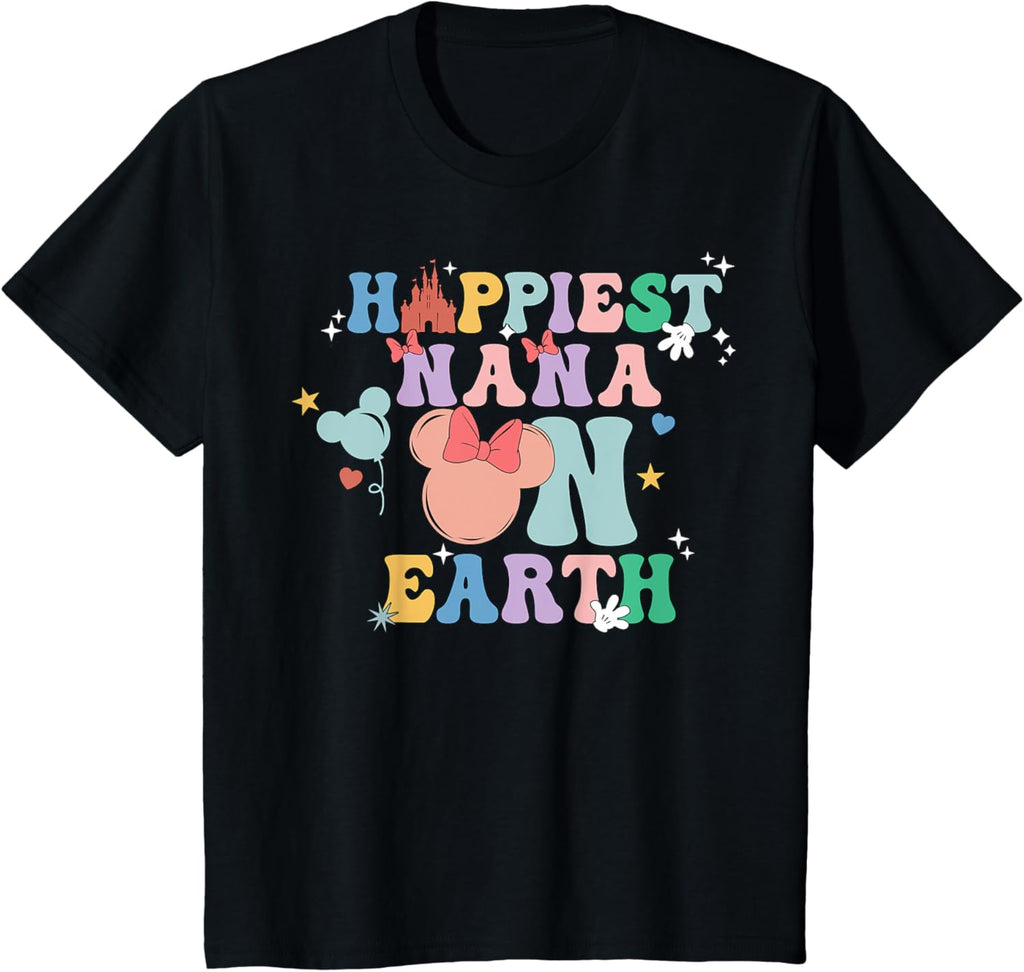 Happiest Nana On Earth Groovy Mom Mother's Day Mother Shirt