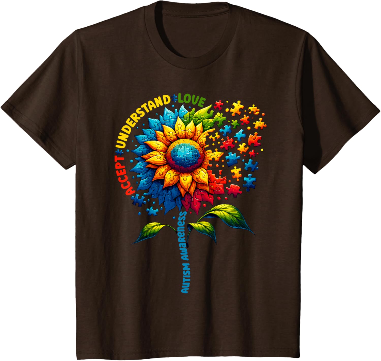 Autism Awareness Sunflower Men Women kids Autism Sunflower