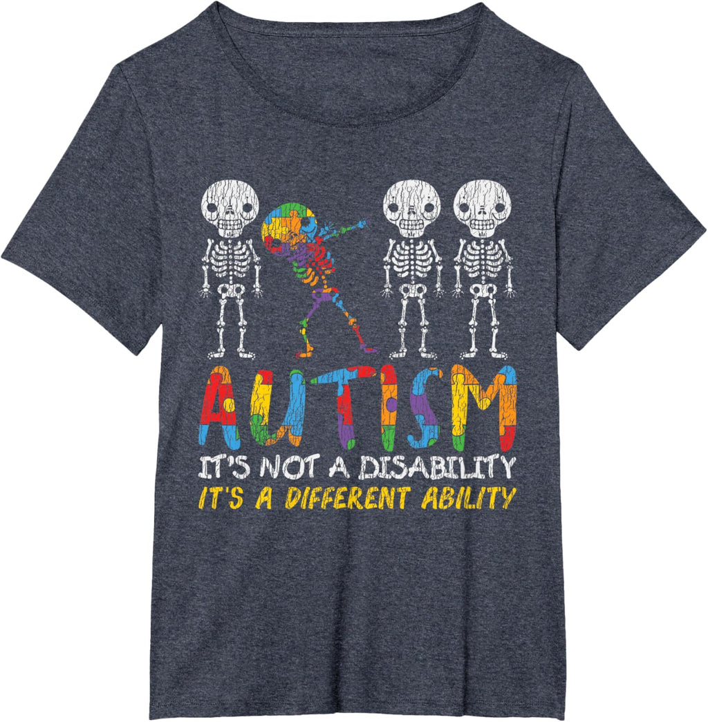 Autism Awerness - Skeleton Dabbing Autistic Kids Awareness
