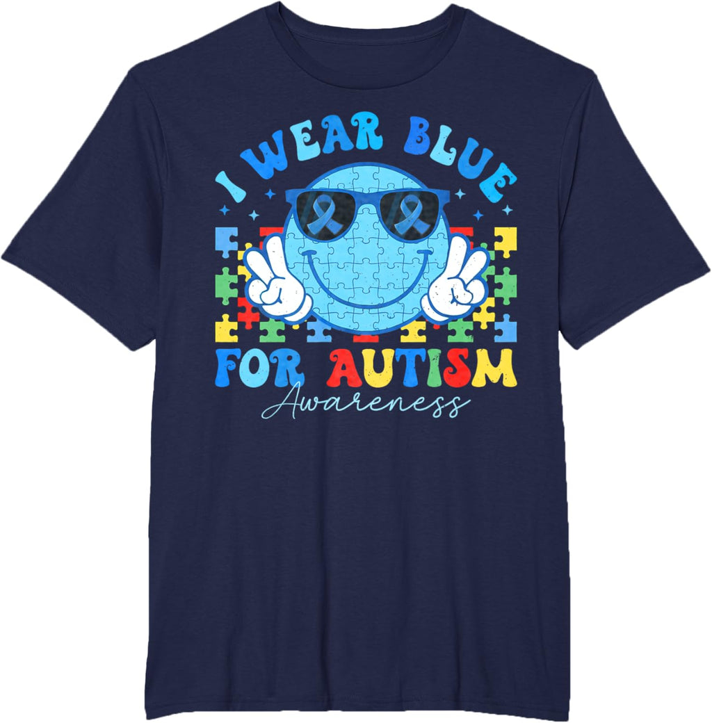 I Wear Blue For Autism Awareness Month Teacher Kids Boys