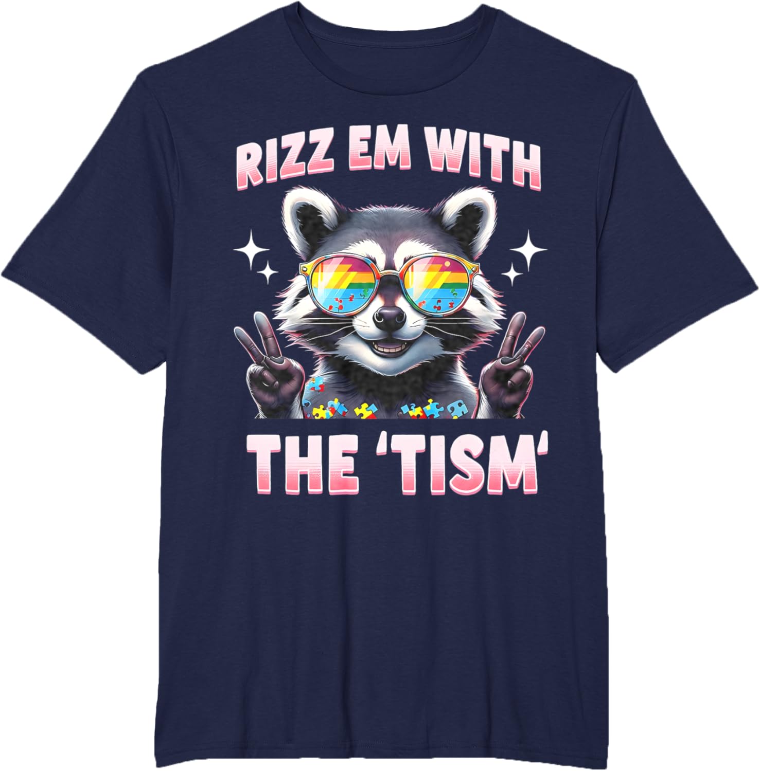 Autism Funny Rizz Em With The Tism Meme Autistic Racoon