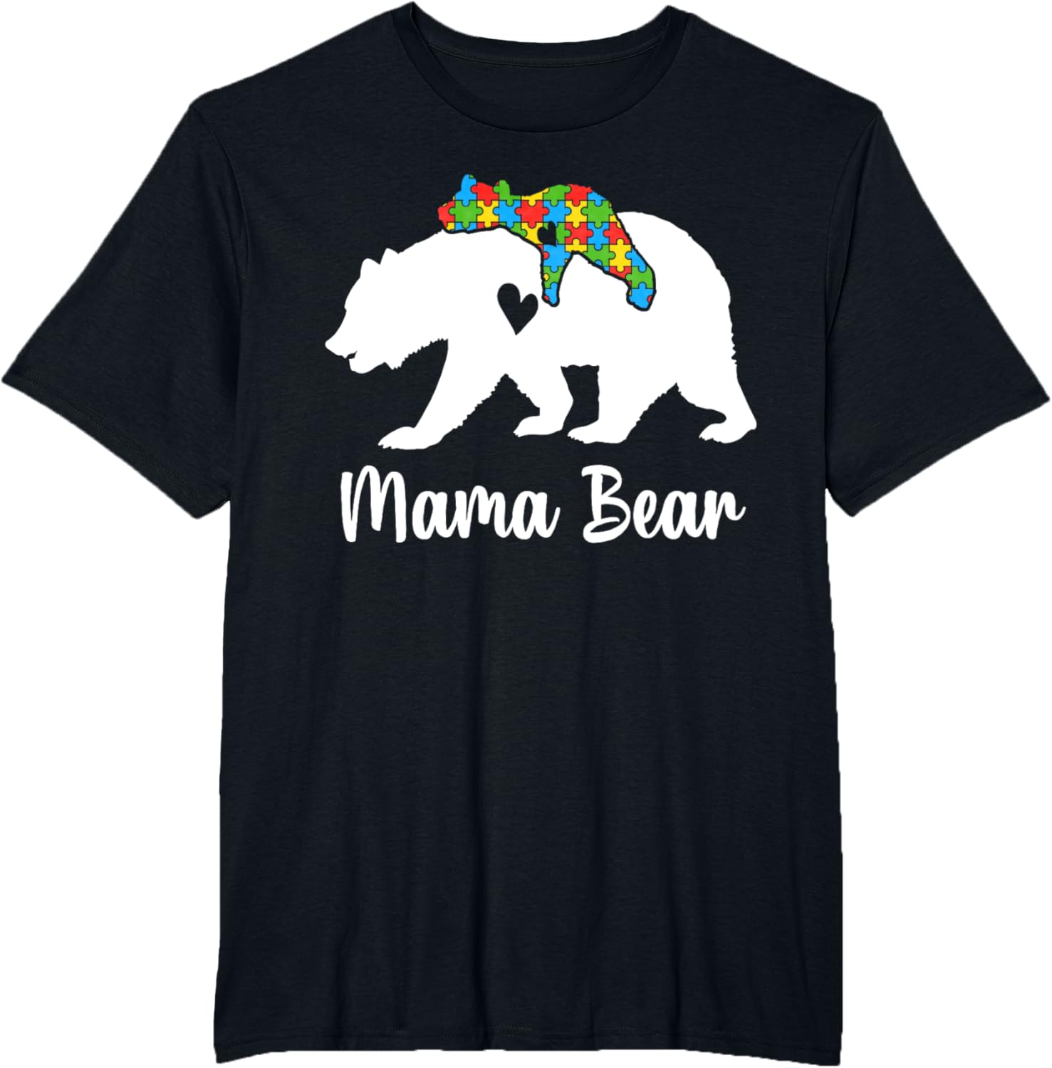 Mama Bear Love Support Autism Awareness Bear Family
