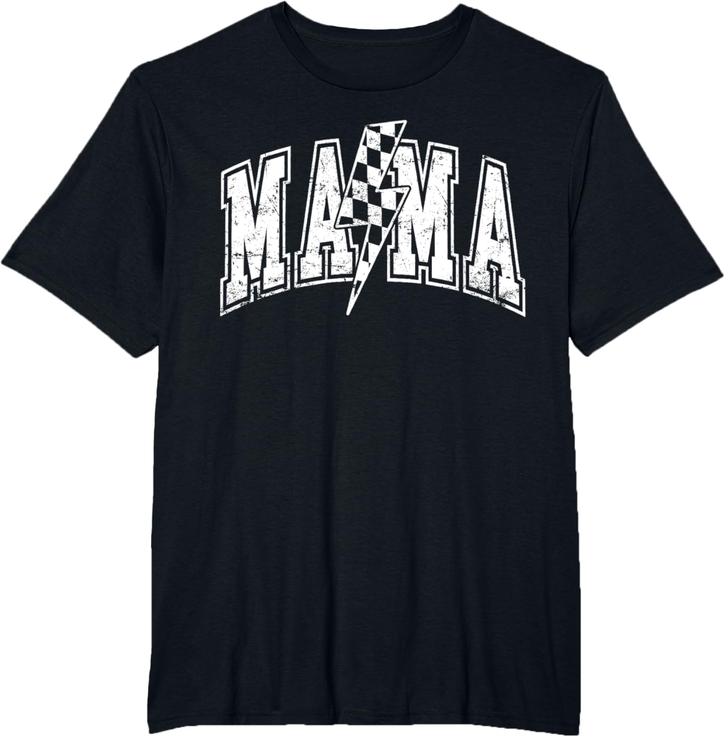 Mama Lightning Bolt Checkered Varsity Mom Women Mother's Day Mother Shirt