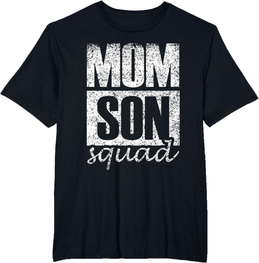 Mama Mom Son Mothers Day Love Mama Mommy Son Squad Mother's Day Matching Mom Sons Mother Son T-Shirt, Small, Black