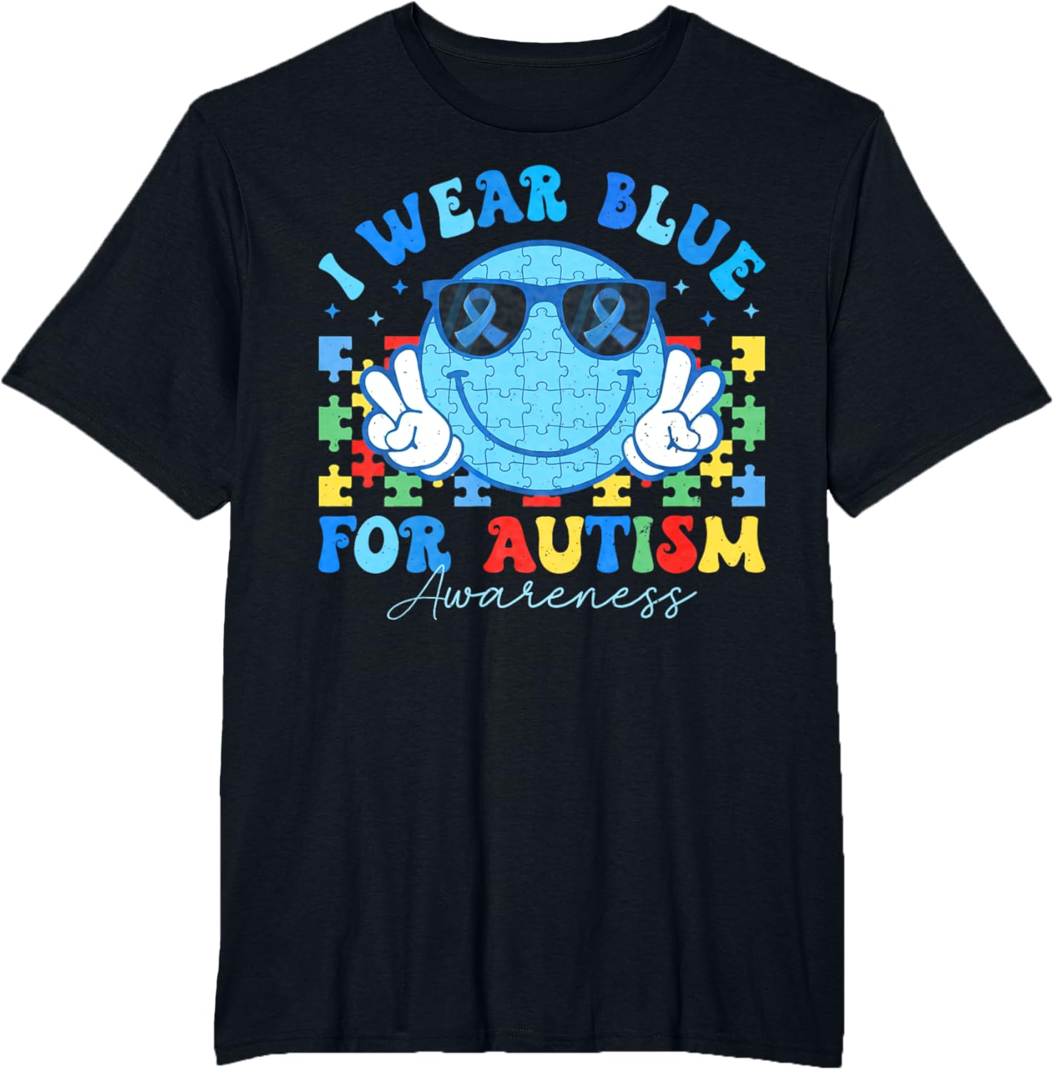 I Wear Blue For Autism Awareness Month Teacher Kids Boys