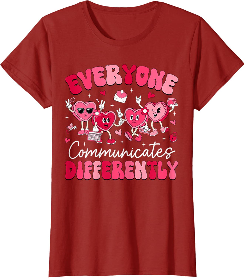 Everyone Communicates Differently Autism Valentines Day