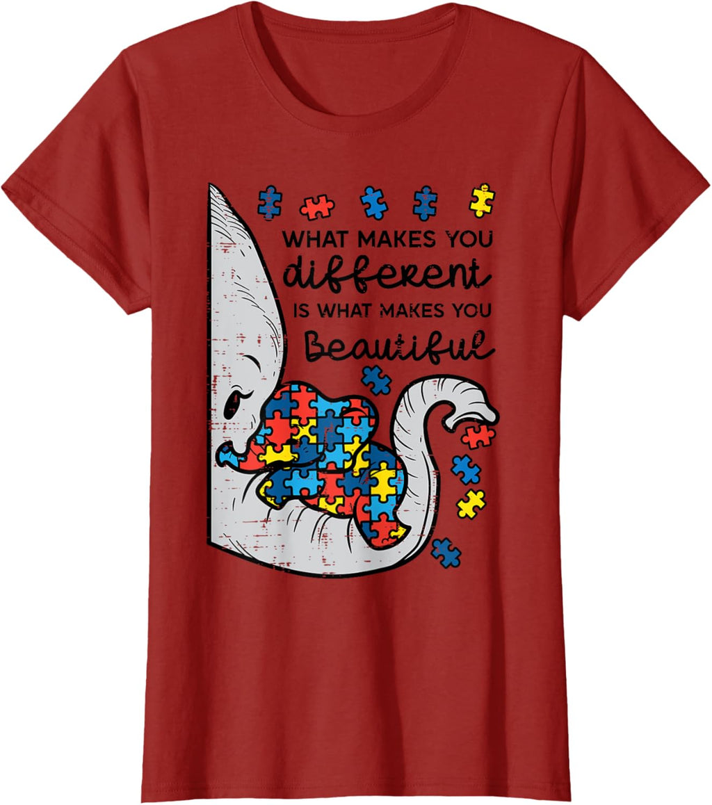 What Makes You Different Beautiful Elephant Autism Awareness