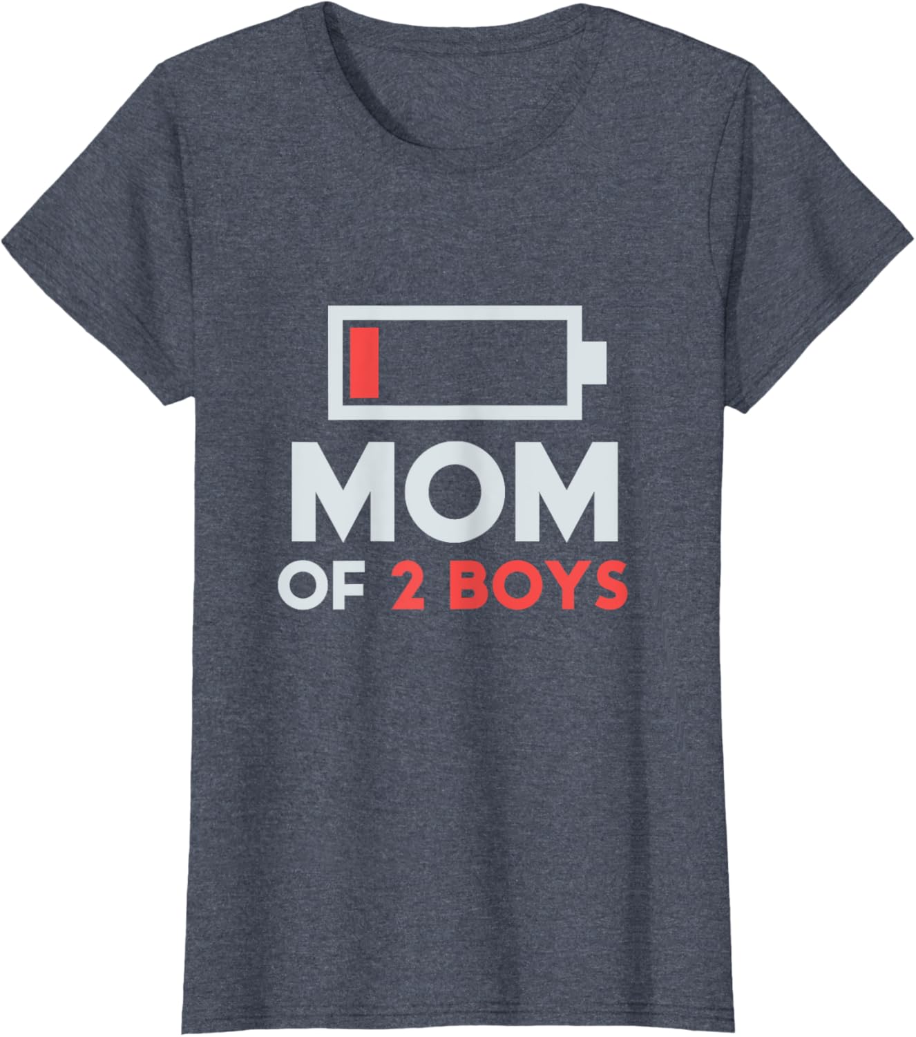 Mom of 2 Boys Gift from Son Mothers Day Birthday Women Mother Shirt