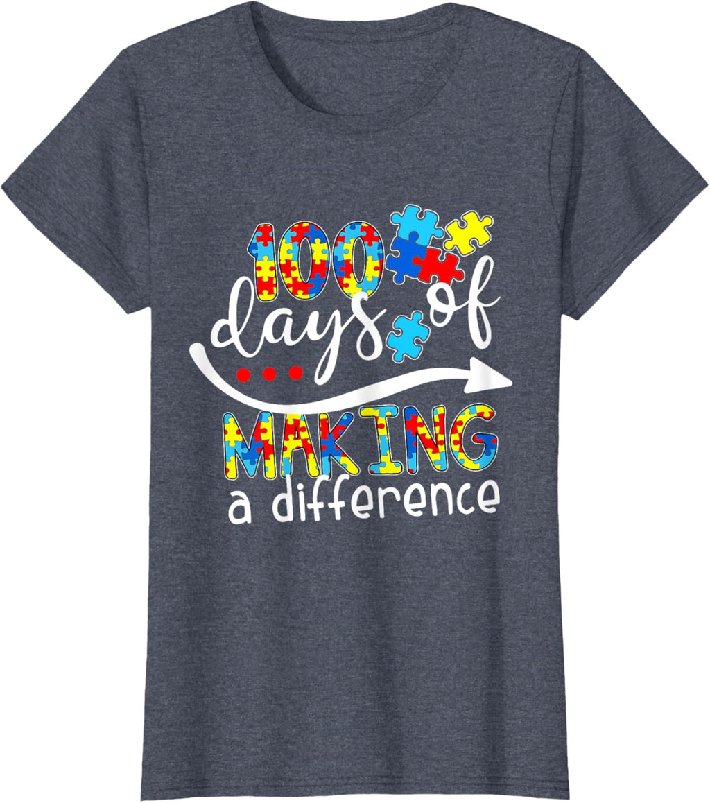 Autism 100 Days 100th day of school teacher autism awareness