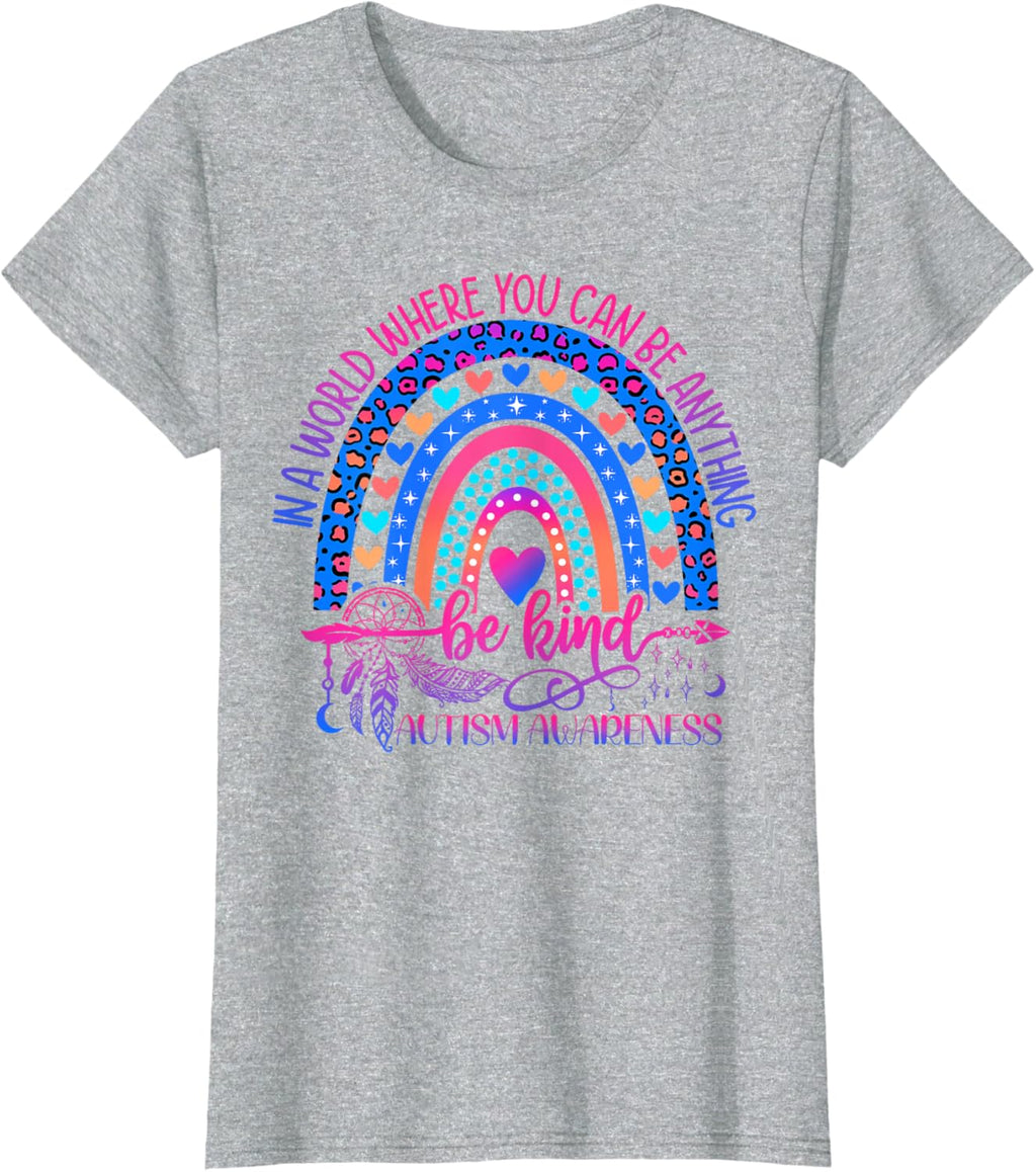Autism Awareness Be Kind Leopard Rainbow Choose Kindness