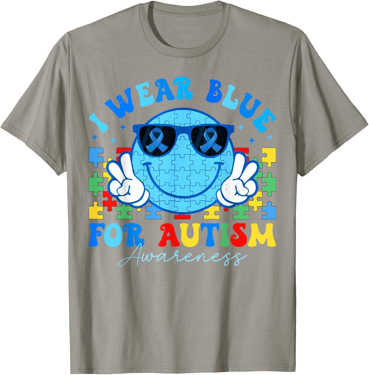 I Wear Blue For Autism Awareness Month Teacher Kids Boys