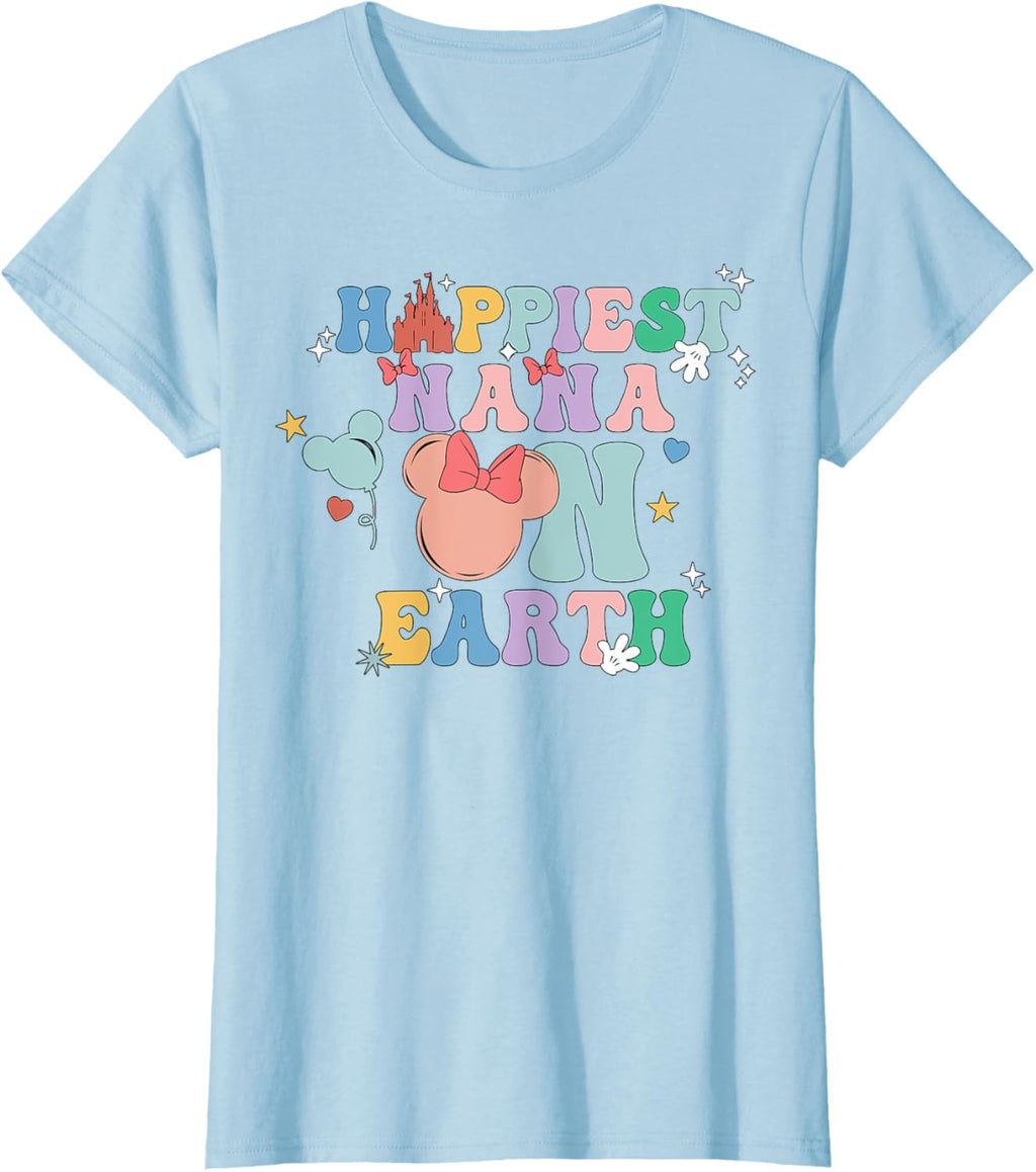 Happiest Nana On Earth Groovy Mom Mother's Day Mother Shirt