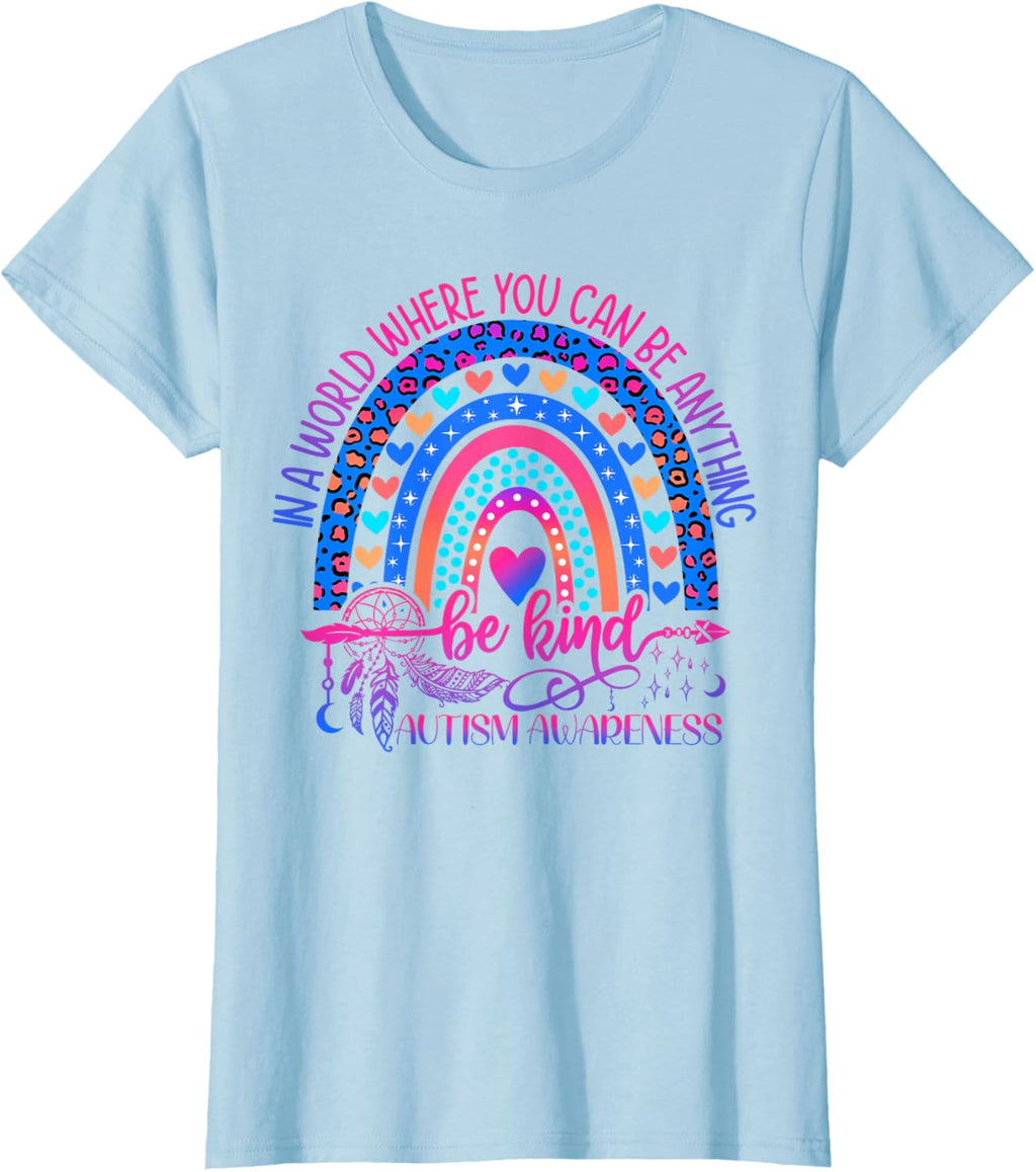 Autism Awareness Be Kind Leopard Rainbow Choose Kindness