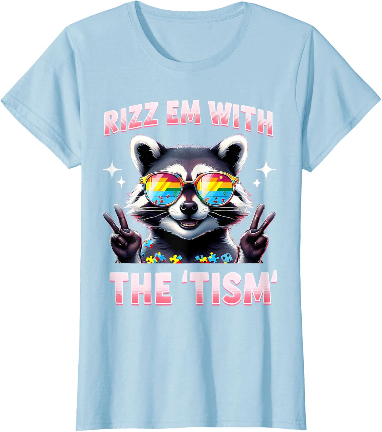 Autism Funny Rizz Em With The Tism Meme Autistic Racoon
