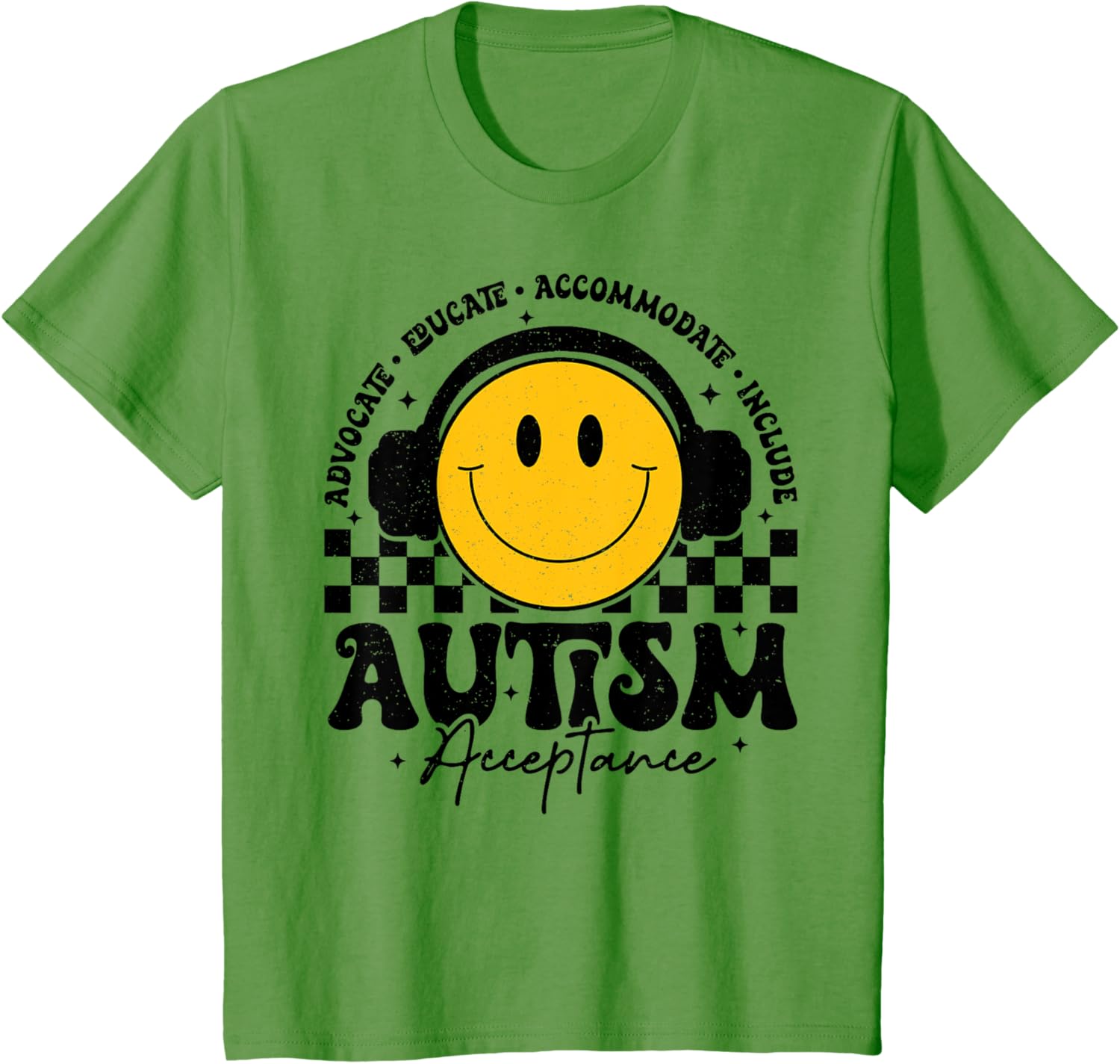 Kids Autism Awareness Acceptance Smile Face Autistic Teacher Kids