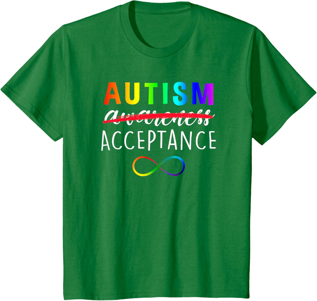 Autism - Red Instead - Acceptance Not Awareness
