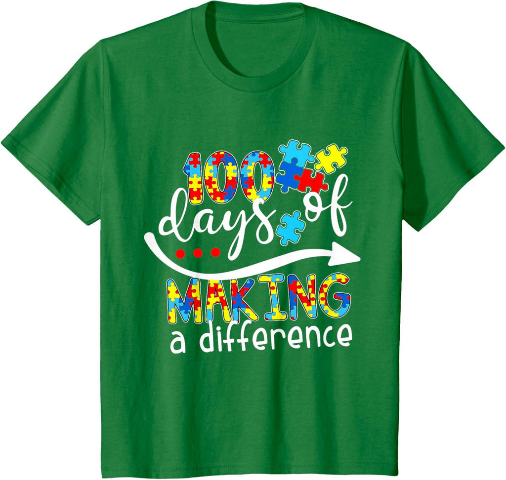 Autism 100 Days 100th day of school teacher autism awareness