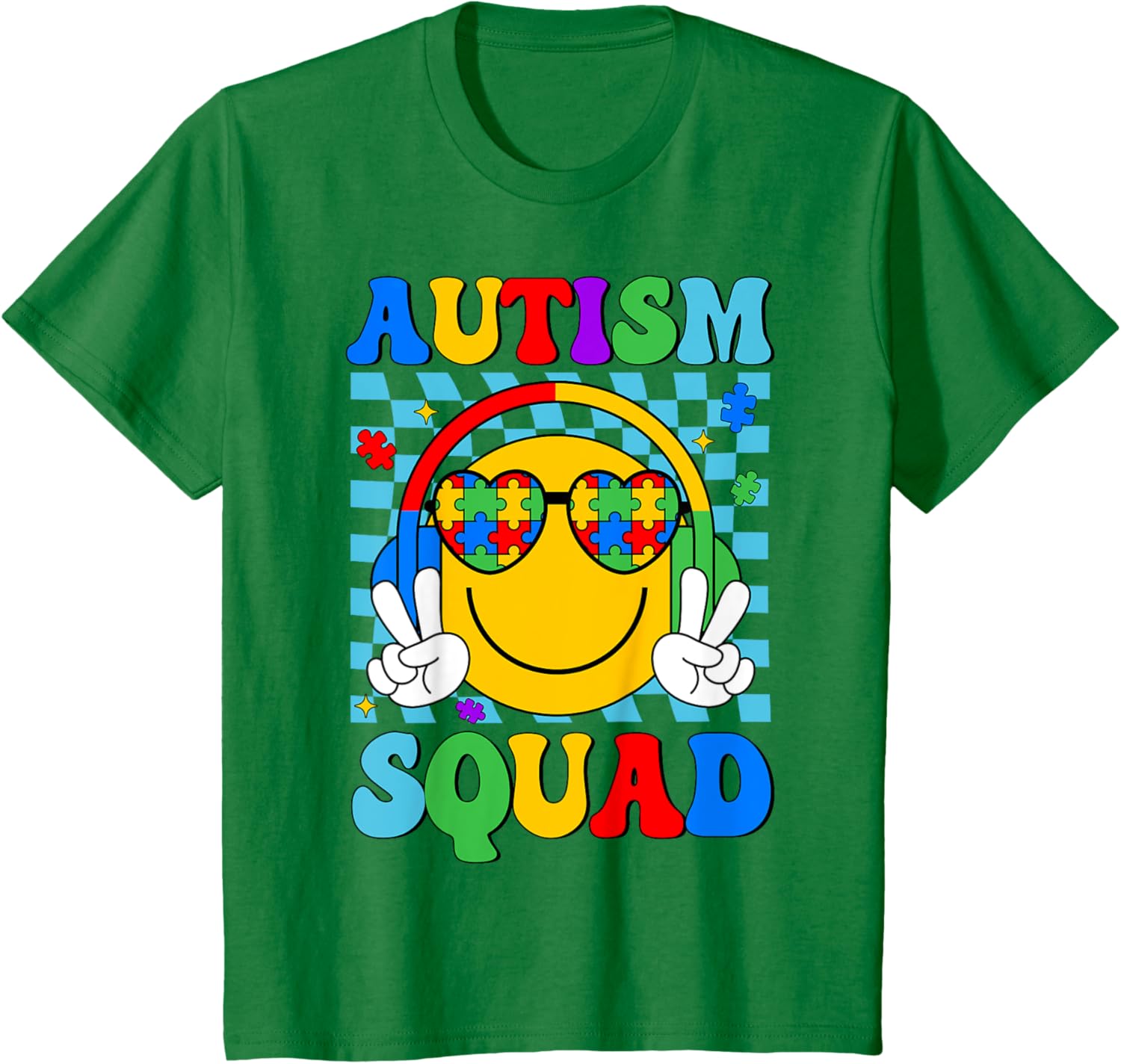 Autism Awareness Autism Squad Support Smile Face Women Men